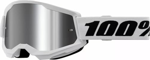 Parts Europe 100% Unisex Erwachsene MX Cross Brille Strata 2 weiss - mirror Lens Parts Europe 100% Unisex Erwachsene MX Cross Brille Strata 2 weiss - mirror Lens von Parts Europe