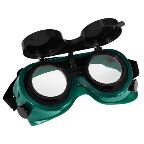 PartyKindom Brille besenhalter visier Grün Schutzgläser goggles Dunkle Schutzgläser schützend lente Sicherheitsschweißlinse Schneidbrennergläser Zwiebelgläser schnapsgläser Plastik Black von PartyKindom