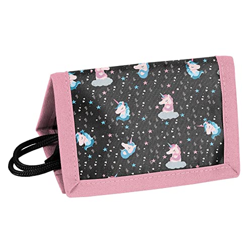Paso Kinder Portemonnaie - Einhorn - Schwarz/Rosa - 12 x 8 x 1,5 cm Paso Kinder Portemonnaie - Einhorn - Schwarz/Rosa - 12 x 8 x 1,5 cm von Paso