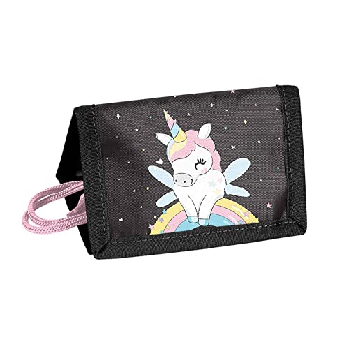 Paso Kinder Portemonnaie - Unicorn - Schwarz/Bunt - 12 x 8 x 1,5 cm Paso Kinder Portemonnaie - Unicorn - Schwarz/Bunt - 12 x 8 x 1,5 cm von Paso