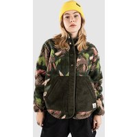 Passenger Clover 2.0 Recycled Fleece Sherpa-Jacke abstract mountain fir tre von Passenger