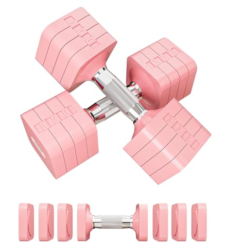 Passer 10 KG Hanteln Verstellbar, 4 in 1 Kurzhanteln Verstellbar für Frauen Männer Hantelset Kurzhantel Set Kurzhantel-Set für Home Gym Übung Workout Krafttraining Workout - Rosa Passer 10 KG Hanteln Verstellbar, 4 in 1 Kurzhanteln Verstellbar für Frauen Männer Hantelset Kurzhantel Set Kurzhantel-Set für Home Gym Übung Workout Krafttraining Workout - Rosa von Passer