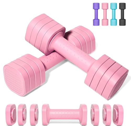 4,54 KG Hanteln Verstellbar, 4 in 1 Kurzhanteln Verstellbar für Frauen Männer Hantelset Kurzhantel Set Kurzhantel-Set für Home Gym Übung Workout Krafttraining Workout - Rosa 4,54 KG Hanteln Verstellbar, 4 in 1 Kurzhanteln Verstellbar für Frauen Männer Hantelset Kurzhantel Set Kurzhantel-Set für Home Gym Übung Workout Krafttraining Workout - Rosa von Passer