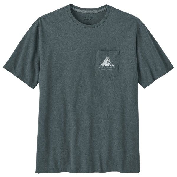 Patagonia - Chouinard Crest Pocket Responsibili-Tee - T-Shirt Gr XL grau/blau von Patagonia