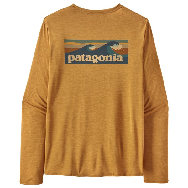 Patagonia - L/S Cap Cool Daily Graphic Shirt Waters - Funktionsshirt Gr L braun von Patagonia
