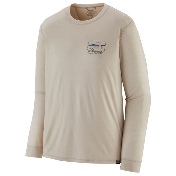 Patagonia - L/S Cap Cool Merino Graphic Shirt - Merinoshirt Gr XL grau von Patagonia