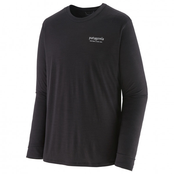 Patagonia - L/S Cap Cool Merino Graphic Shirt - Merinoshirt Gr XL schwarz von Patagonia