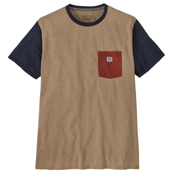 Patagonia - Shop Sticker Pocket Responsibili-Tee - T-Shirt Gr XXL beige von Patagonia