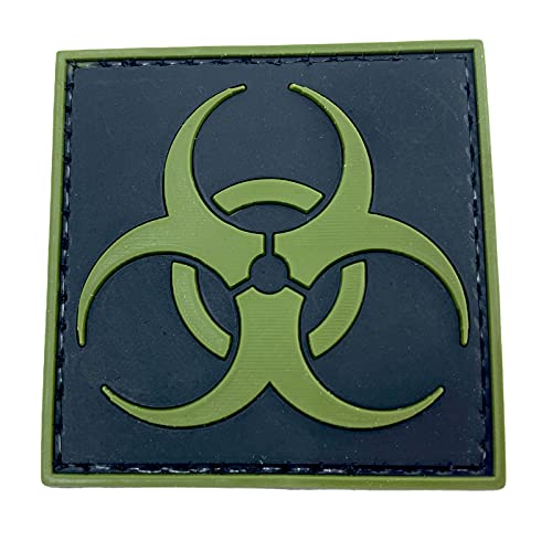 Patch / Abzeichen für Softair- und Paintball-Ausrüstung, mit Klettfläche, aus PVC, Motiv: Symbol für biologische Gefahr Patch / Abzeichen für Softair- und Paintball-Ausrüstung, mit Klettfläche, aus PVC, Motiv: Symbol für biologische Gefahr von Patch Nation