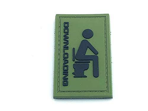 Downloading Lustiges Badezimmer WC Airsoft PVC Klettverschluss-Flecken Patch (Grün) von Patch Nation