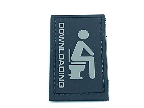 Downloading Lustiges Badezimmer WC Airsoft PVC Klettverschluss-Flecken Patch (Schwarz) von Patch Nation