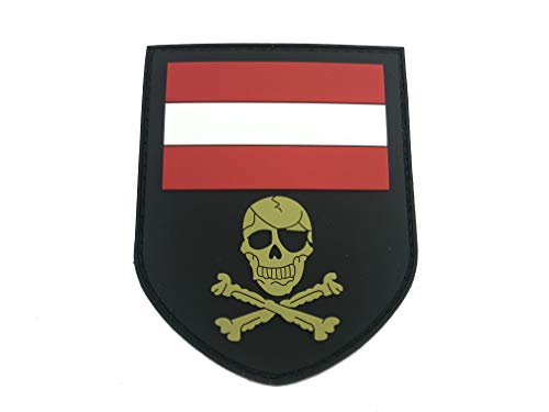 Österreicher Österreich Totenkopf PVC Klett Emblem Abzeichen Patch Österreicher Österreich Totenkopf PVC Klett Emblem Abzeichen Patch von Patch Nation