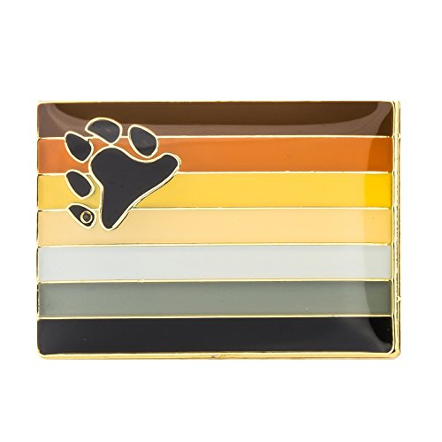 Patch Nation Bear Pride Gay Hairy Men LGBT-Flagge Metall-Anstecker Patch Nation Bear Pride Gay Hairy Men LGBT-Flagge Metall-Anstecker von Patch Nation