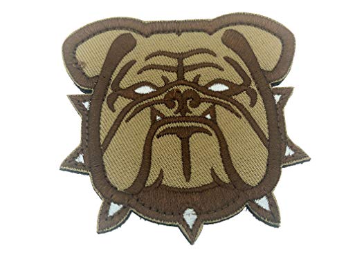 Patch Nation Bulldogge Gestickte Airsoft Klettverschluss-Flecken (Braun) von Patch Nation