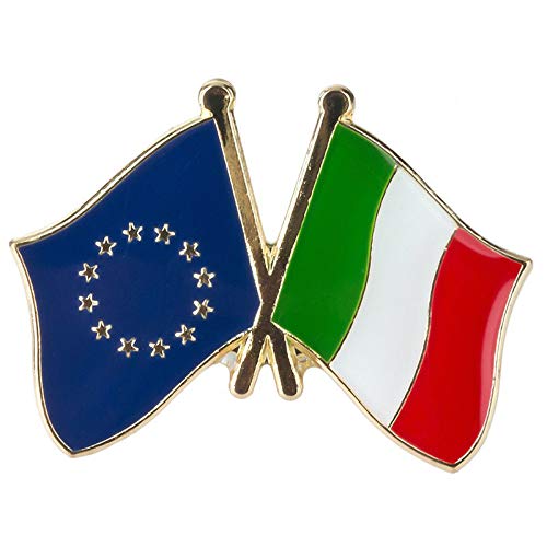 Patch Nation Europäische Union EU Italien Italienisch Freundschaft Flagge Metall Button Badge Pin Pins Anstecker von Patch Nation