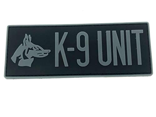 Patch Nation K-9 Unit Hund PVC Airsoft Paintball Klett Emblem Abzeichen (Schwarz) von Patch Nation