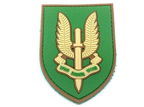 Patch Nation SAS Who Dares Wins Hellbraun PVC Klett Emblem Abzeichen Patch Nation SAS Who Dares Wins Hellbraun PVC Klett Emblem Abzeichen von Patch Nation
