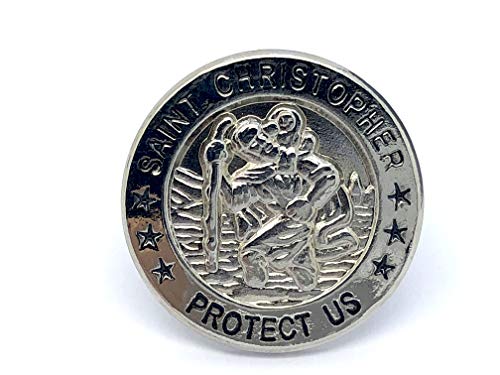 Patch Nation Saint Christopher Protect Us Metall Badge Pin Pins Radfahrer Anstecker Broschen von Patch Nation