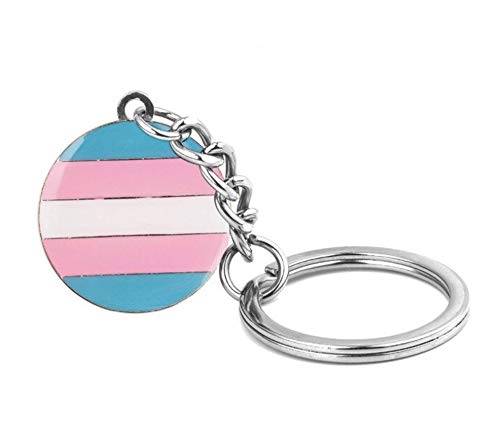 Patch Nation Trans Transexual Gay Pride LGBTQ Flagge Metall Pin Runder Keychain Schlüsselring Patch Nation Trans Transexual Gay Pride LGBTQ Flagge Metall Pin Runder Keychain Schlüsselring von Patch Nation