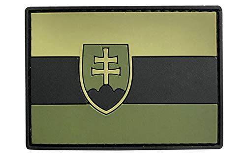 Slowakei überwunden Grüne Flagge PVC Airsoft Paintball Klettverschluss-Flecken Kader Patch Slowakei überwunden Grüne Flagge PVC Airsoft Paintball Klettverschluss-Flecken Kader Patch von Patch Nation