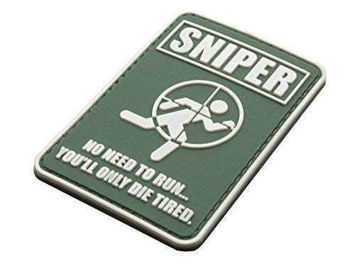 Sniper No Need to Run PVC Airsoft Klettverschluss Abzeichen Sniper No Need to Run PVC Airsoft Klettverschluss Abzeichen von Patch Nation