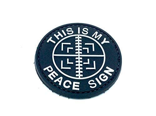 This Is My Peace Sign Schwarz PVC Klett Emblem Abzeichen von Patch Nation