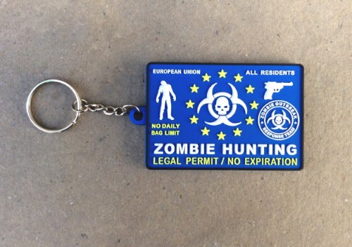 Zombie Jagen Eu Legale Erlaubniss Alle Einwohner PVC Schlüsselring Schlüsselanhänger Zombie Jagen Eu Legale Erlaubniss Alle Einwohner PVC Schlüsselring Schlüsselanhänger von Patch Nation