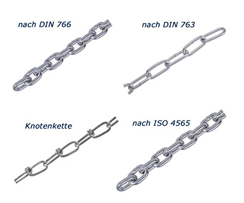 Ankerkette Knotenkette Rundstahlkette Edelstahlkette nach DIN 766, 763 ISO4565 (gemäß DIN 763, 3) von Pauli Edelstahldesign