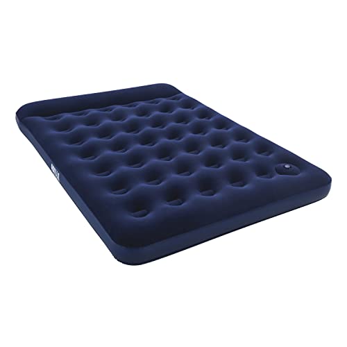 Bestway 80" x 60" x 11"/2.03m x 1.52m x 28cm Airbed Queen Built-in Foot Pump, Blau von Bestway