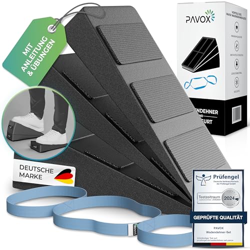 PAVOX® Wadendehner - extra rutschfeste Kniekeile inklusive eines Yogagurts | vielseitig einsetzbare Wadenstrecker zum Dehnen | Premium Mobilisationskeil PAVOX® Wadendehner - extra rutschfeste Kniekeile inklusive eines Yogagurts | vielseitig einsetzbare Wadenstrecker zum Dehnen | Premium Mobilisationskeil von Pavox