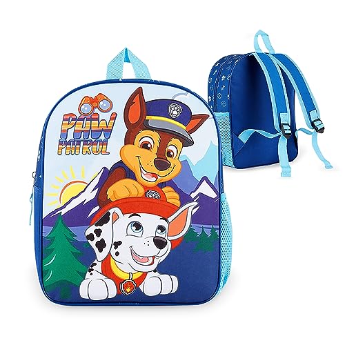 Paw Patrol Kindergartenrucksack Jungen, Niedlich und Strapazierfähig Kindergartenrucksack, Kindergarten Rucksack mit Gepolsterten Schultern und Netzseitentasche, 39 x 28 cm x 15 cm, Mehrfarbig von PAW PATROL