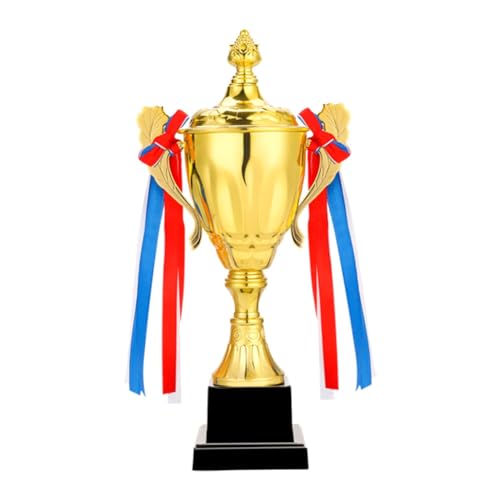 Pcivzxam 11,8 Großer Goldener Pokal für Sportveranstaltungen, Wettbewerbe, Auszeichnungen für Fußballsiegerteams und Gastgeschenke für Wettkampfpartys von Pcivzxam