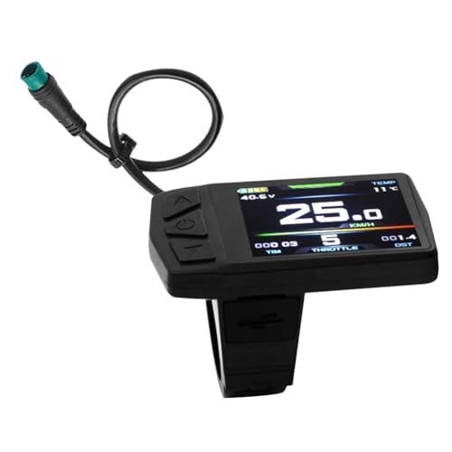 Pcivzxam Elektrofahrrad KT-TF01U LCD-Anzeige Messgerät 24V 36V 48V Wasserdichter Anschlussstecker Ebike Intelligentes Display mit USB von Pcivzxam