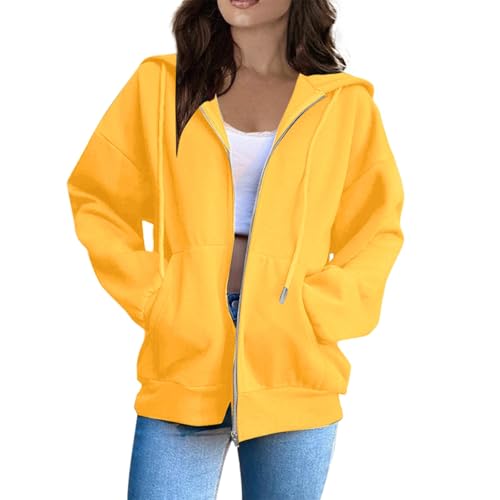 2000S Clothes - Y2k Hoodie Damen Warm Jacke, Cardigan Mit Kapuze Sweatshirt Fitness Kapuzenjacke Farbvarianten Kapuzenpulli Langarm Sport Style Casual von Pdakieyxnd