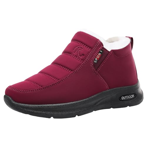 Bequeme Winterschuhe Damen, Sale Angebote Winterschuhe Damen Herren Thermo Winterstiefel Schlupfschuhe Schön Warm Gefütterte Schneestiefel Winter Kurzschaft Stiefel Boots Schuhe von Pdakieyxnd