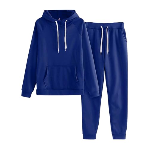 Casual Outfit, Jogginganzug Damen Große Größen Trainingsanzug, Sportanzug Teenager Mädchen Sportset Einfarbig Trainingsanzüge Lose Tracksuit Langarm Gym Set von Pdakieyxnd