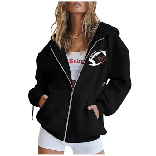 Coole Klamotten Für Jugendliche Mädchen - Sweatjacke Damen Warm Hoodie Jacke, Sweatshirt Oversize Oversized Fitness Kapuzenpullover Langarm Kapuzenjacke Cropped Mit Reißverschluss von Pdakieyxnd