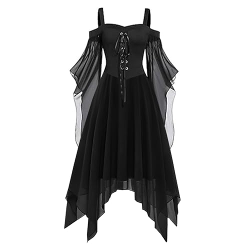 Costume Women, Retourenware Mittelalter Kleidung Damen Sexy Kleid Viktorianisches Vintage Maxikleid Helloween Kostüme Für Frauen Kleider von Pdakieyxnd