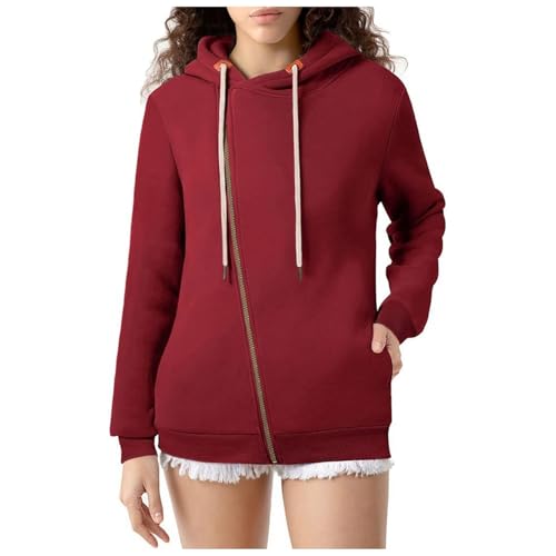 Crop Jacke Damen - Hoodie Damen Warm Zipper, Laufjacke Lang Klamotten Fitness Hoody Oversize Kapuzenpullover Langarm Sweatshirt Kapuzenjacke Cropped Jacke Mit Reißverschluss von Pdakieyxnd