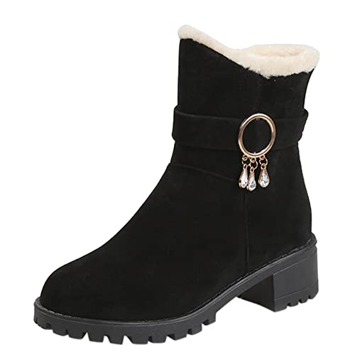 Damen Schuhe Winter, Winterstiefel Damen Gefüttert Winterschuhe Damen Thermo Winterstiefel Schneestiefel Dicke Winterboots Gefütterte Stiefel Warm Wasserdicht Winter Boots Outdoor von Pdakieyxnd