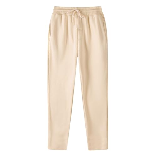 Damen Wanderhose, Jogpants Damen Lang Sporthose, Leicht Fahrradhose Baggy Baumwolle Jogging Hose Für Frauen Lange Freizeithose Slim Fit Trainingshose Khaki von Pdakieyxnd