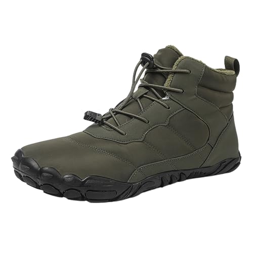 Damen Winterschuhe Gefüttert, Barfuss Schuhe Damen Winter Winterstiefel Damen Herren Thermo Winterschuhe Winter Herrenschuhe rutschfeste Stiefeletten Kurzschaft Stiefel Outdoor Schneestiefel von Pdakieyxnd