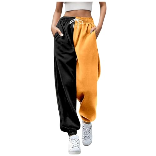 Festival Hose Damen, Trainingshose Damen Lang Jogpants, Sweatpants Fahrradhose Baggy Baumwolle Jogging Hose Für Frauen Sporthose Lange Freizeithose Slim Fit Hellblau von Pdakieyxnd