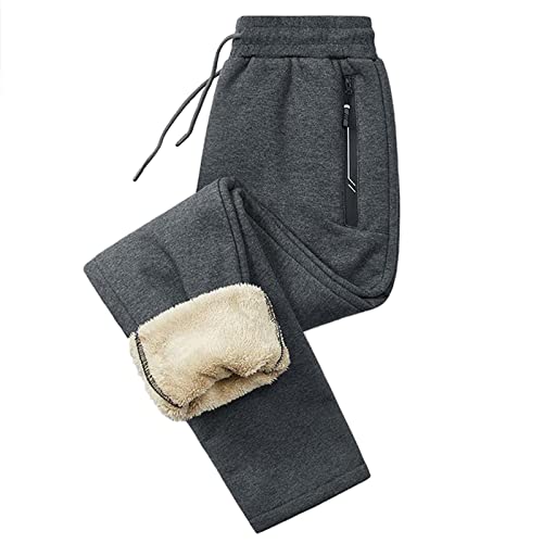 Fleece Hose Damen, Jogginghose Gefüttert Thermohose Damen Warme Jogginghose Sportleggins High Waist Loungehose Winter Fleece Lange Trainingshose Freizeithose Sweathose von Pdakieyxnd