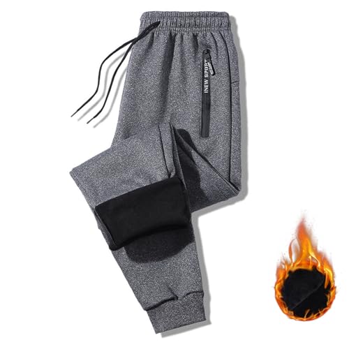 Freizeithose Damen, Thermo-Arbeitshose Fleecehose Damen Thermo Warme Jogginghose Thermohose Gefütterte Wanderhose Jogger Hose Kordelzug Traininghose Mit Tasche von Pdakieyxnd