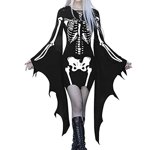 Halloween Kleider Damen, Retourenkauf Angebote Mittelalter Kleid Damen Grün Kleidung Fasching Vintage Halloween Kostüm Maxikleid Helloween Kostüme Für Frauen Kleider von Pdakieyxnd