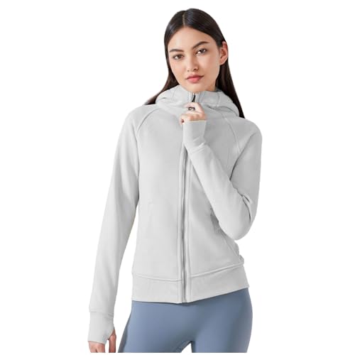 Klamotten Teenager Mädchen - Hoodie Damen Mit Kapuze Jacke, Sport Teenager Mädchen Sweatshirt Y2k Laufjacke Lang Basic Zip Taschen Oberteile Jacken Locker Casual Hoodies von Pdakieyxnd