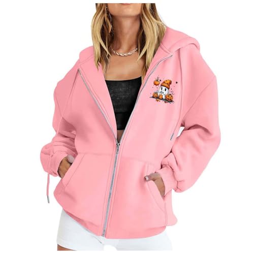 Laufjacke Damen Leicht - Hoodie Damen Oversize Zipper, Sweatshirt Jacke Fitness Cardigan Y2k Oversized Kapuzenpullis Mit Reißverschluss Durchgehendem Passform Kapuzenpullover von Pdakieyxnd