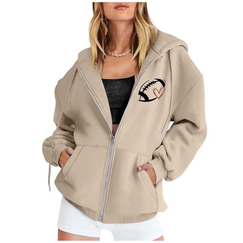 Laufjacke Damen Leicht - Sweatjacke Damen Mit Kapuze Y2k Hoodie, Sweatshirt Jacke Günstig Hoodies Aesthetic Basic Zip Taschen Oberteile Jacken Locker Casual von Pdakieyxnd