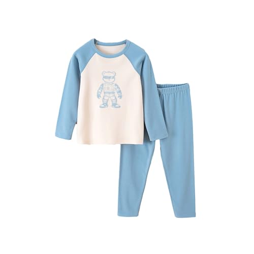 Pdakieyxnd Weihnachtspyjama Kinder, Schlafanzug Mädchen 116 Pyjama Kinder Fleece Schlafanzug Schlafanzüge Kuschel Zweiteiler Baumwolle Zweiteiliger Set Herbst Winter Nachtwäsche Polar von Pdakieyxnd